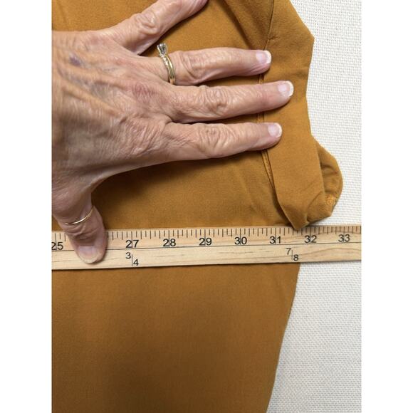 Lane Bryant Sz 20 Quarter Button Up Blouse Short Sleeve Tunic Top Flowy Brownish - Picture 7 of 11